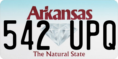 AR license plate 542UPQ