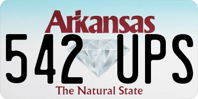 AR license plate 542UPS