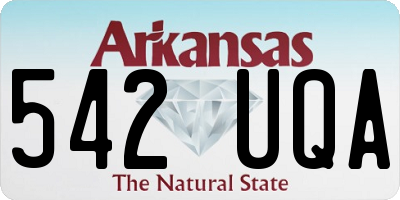 AR license plate 542UQA