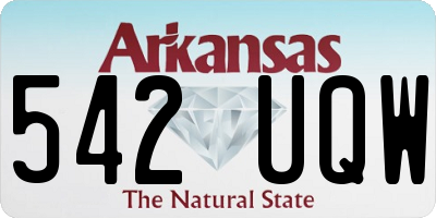 AR license plate 542UQW