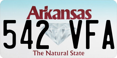AR license plate 542VFA