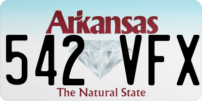 AR license plate 542VFX