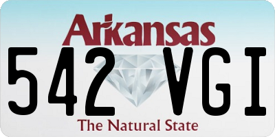 AR license plate 542VGI
