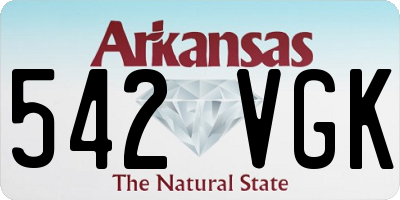 AR license plate 542VGK