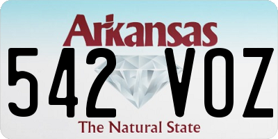 AR license plate 542VOZ