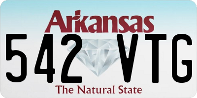 AR license plate 542VTG