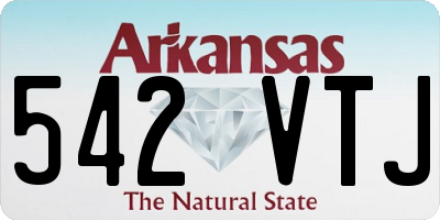 AR license plate 542VTJ