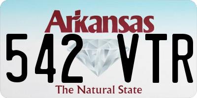AR license plate 542VTR