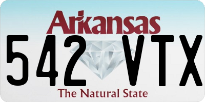 AR license plate 542VTX