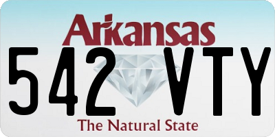 AR license plate 542VTY