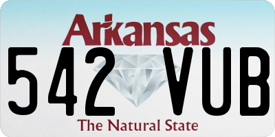 AR license plate 542VUB