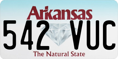 AR license plate 542VUC