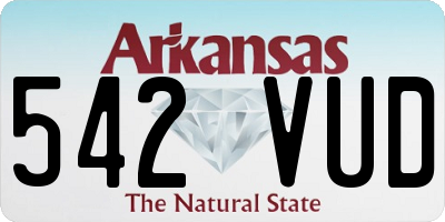 AR license plate 542VUD