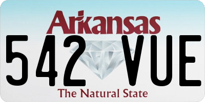 AR license plate 542VUE
