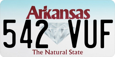 AR license plate 542VUF