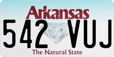 AR license plate 542VUJ