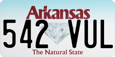 AR license plate 542VUL