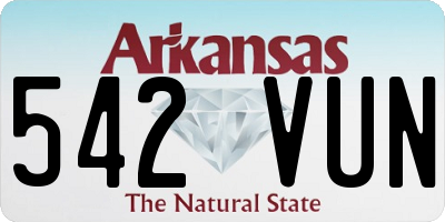 AR license plate 542VUN