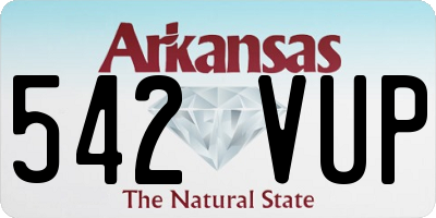 AR license plate 542VUP