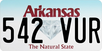 AR license plate 542VUR