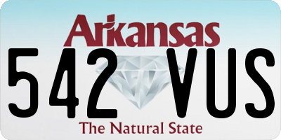 AR license plate 542VUS