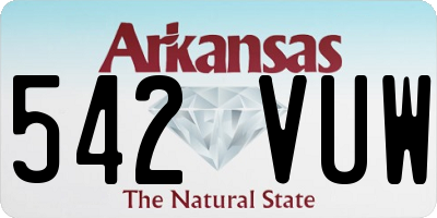 AR license plate 542VUW