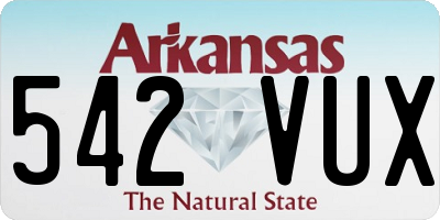 AR license plate 542VUX