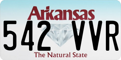 AR license plate 542VVR