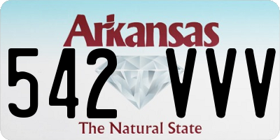 AR license plate 542VVV