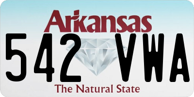 AR license plate 542VWA