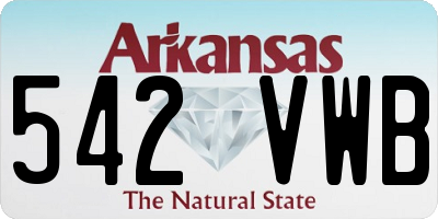 AR license plate 542VWB