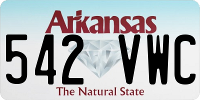 AR license plate 542VWC