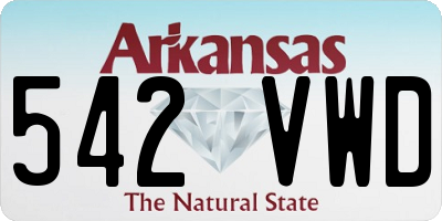 AR license plate 542VWD