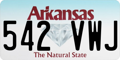 AR license plate 542VWJ