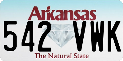 AR license plate 542VWK