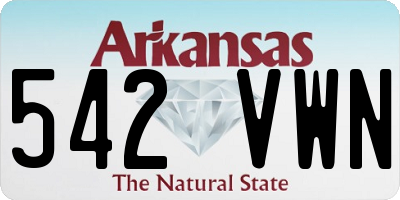 AR license plate 542VWN
