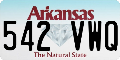 AR license plate 542VWQ