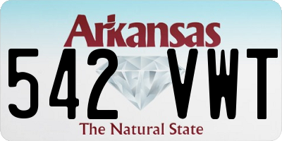AR license plate 542VWT