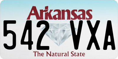 AR license plate 542VXA