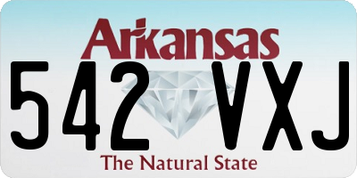 AR license plate 542VXJ