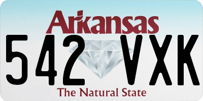 AR license plate 542VXK