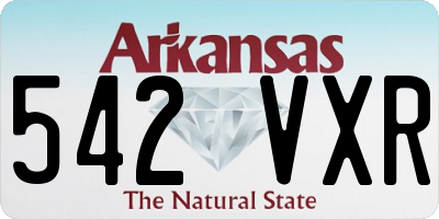 AR license plate 542VXR