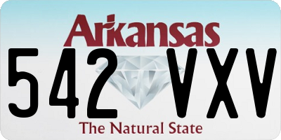 AR license plate 542VXV