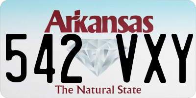 AR license plate 542VXY
