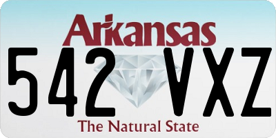 AR license plate 542VXZ