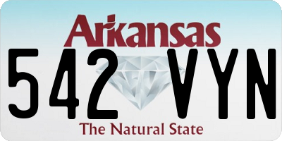 AR license plate 542VYN