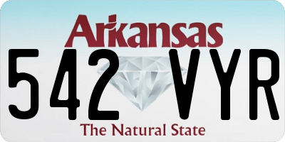 AR license plate 542VYR