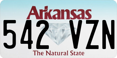 AR license plate 542VZN