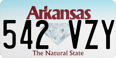 AR license plate 542VZY