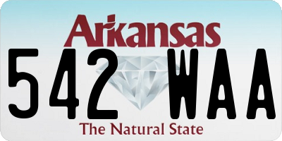 AR license plate 542WAA